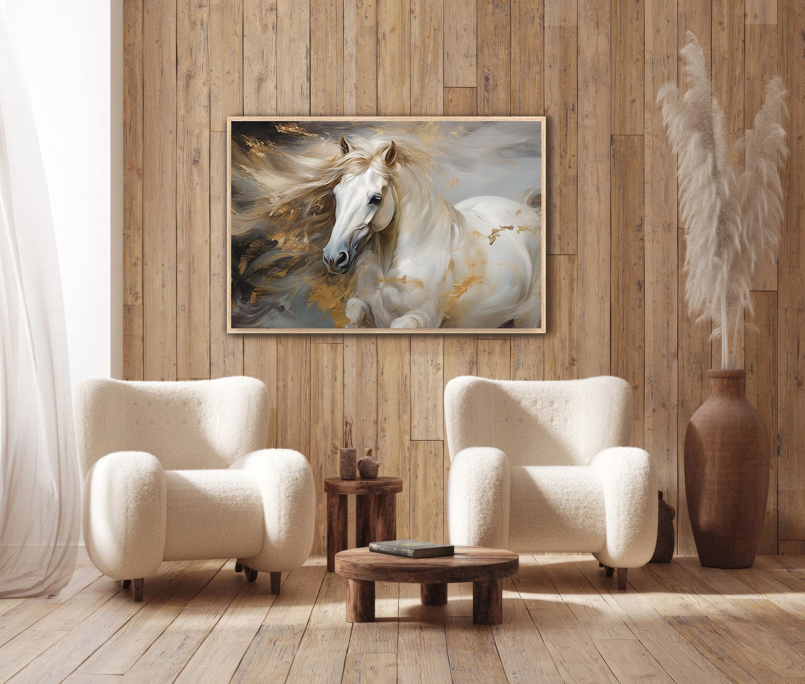 Tablou Canvas - Cal Alb sportiv