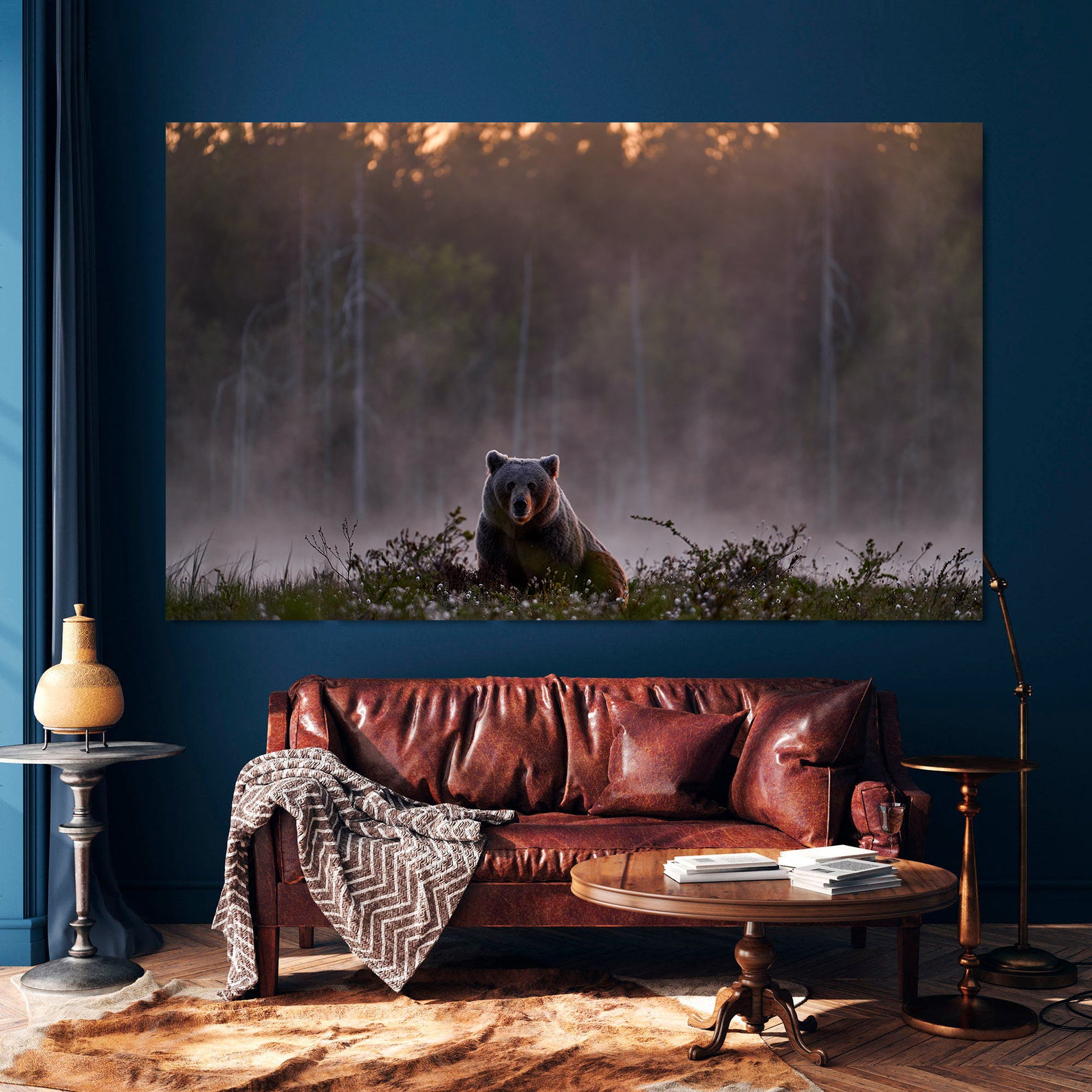 Peinture sur toile – Ours dans la forêt
