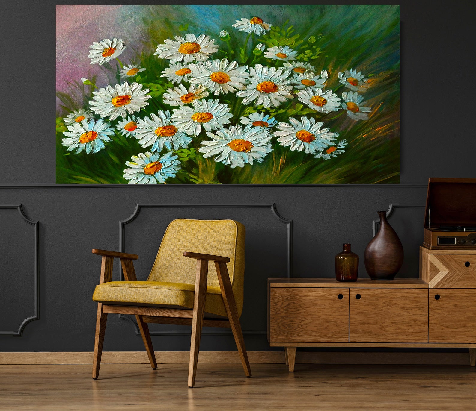 Tableau sur toile - Fleurs dans la plaine