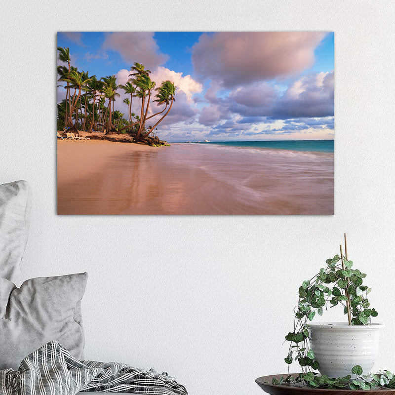 Peinture sur toile - Plage avec palmiers