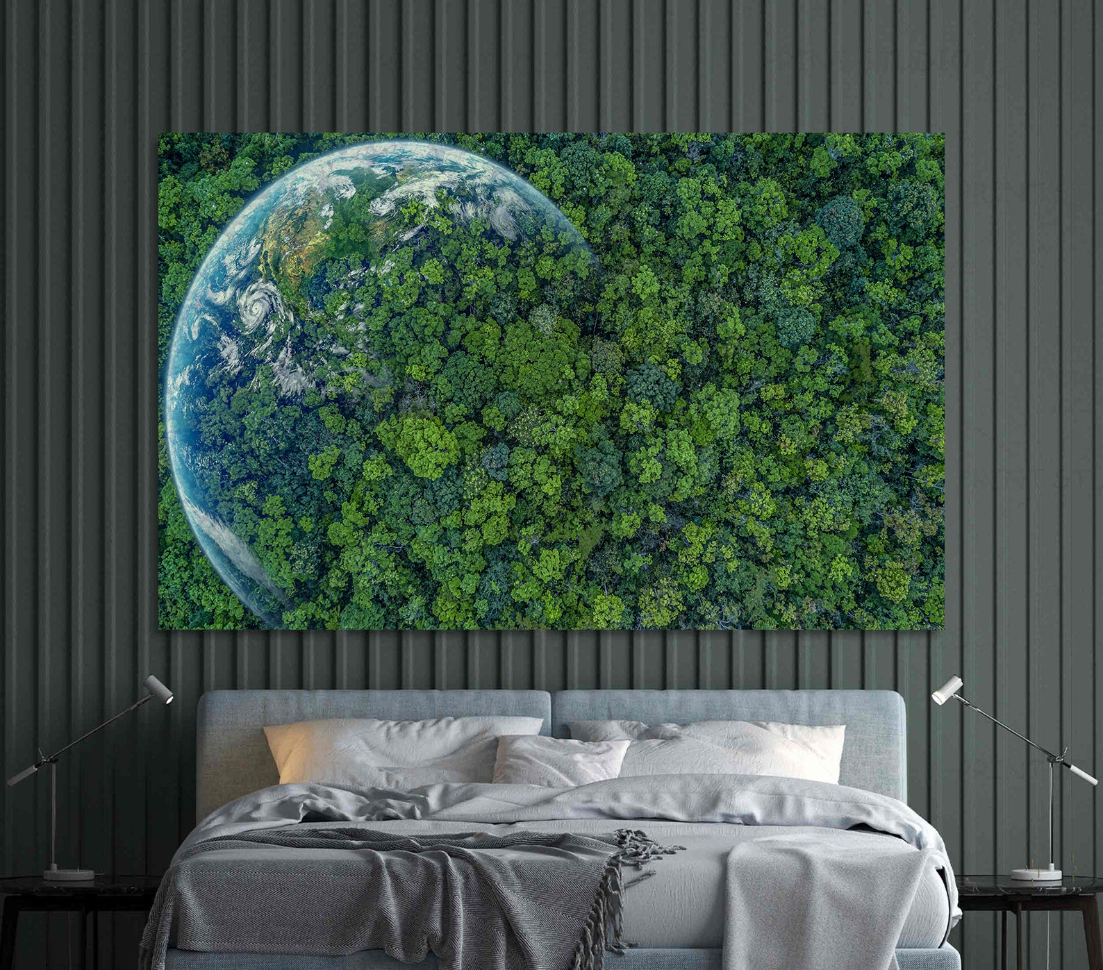 Peinture sur toile - Planète verte