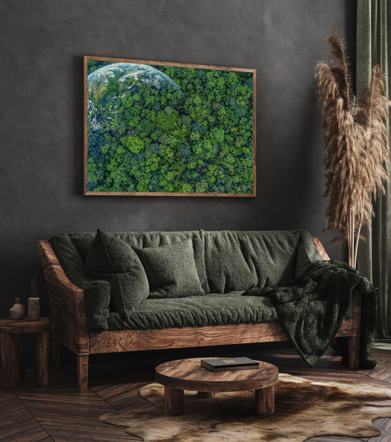 Peinture sur toile - Planète verte