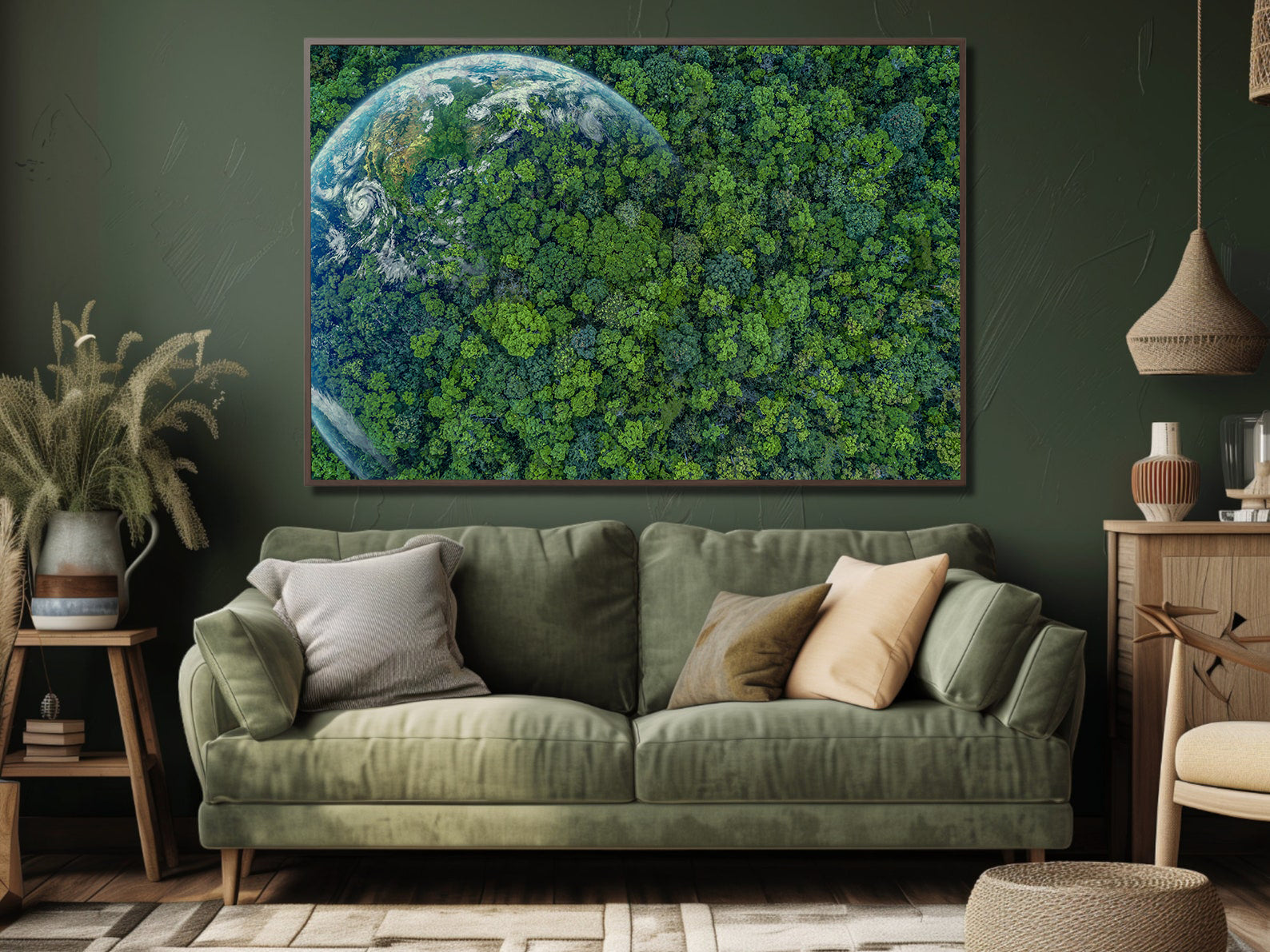 Peinture sur toile - Planète verte