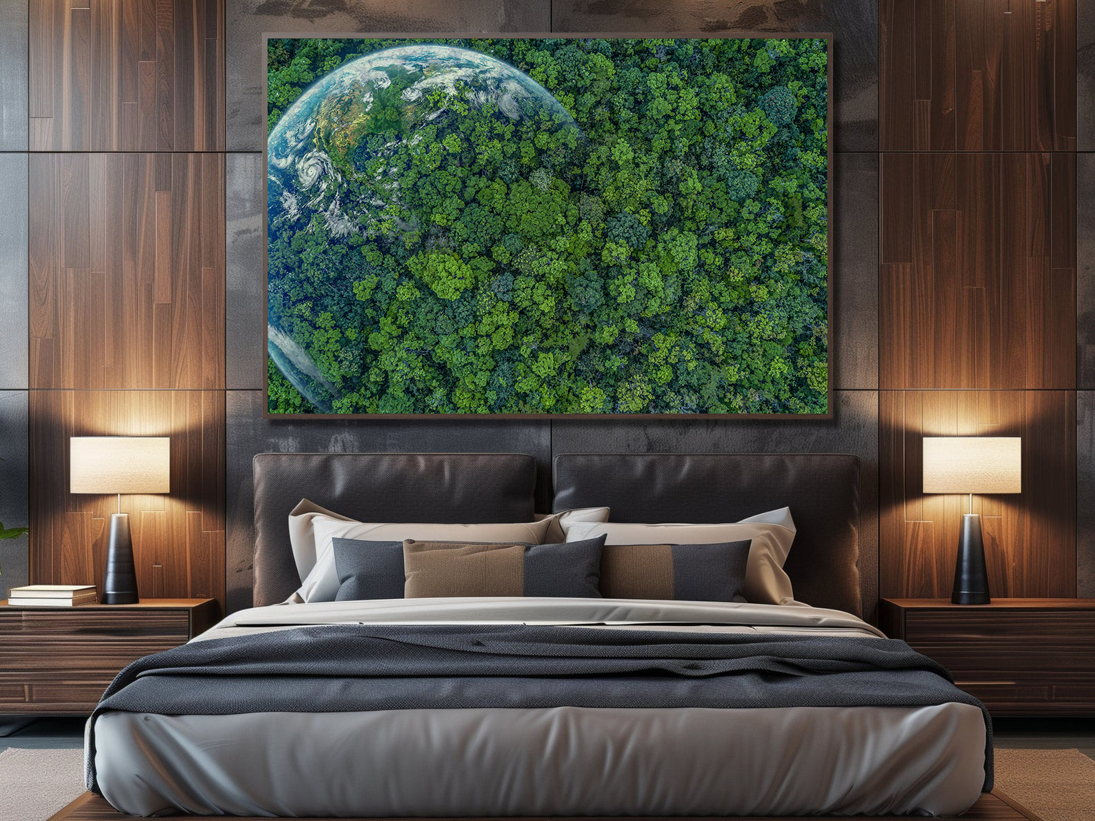 Peinture sur toile - Planète verte