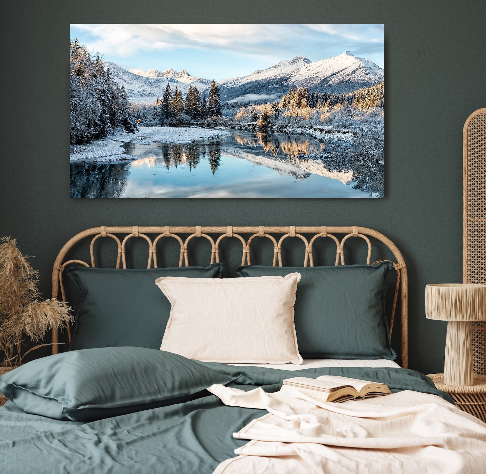 Peinture sur toile - Paysage d'hiver