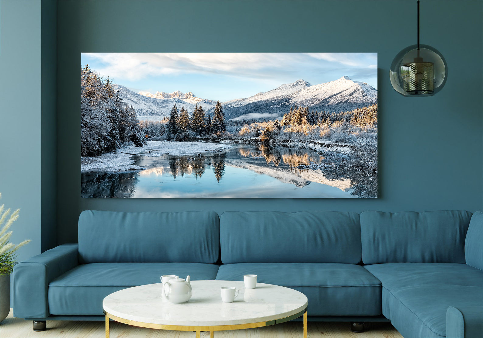 Peinture sur toile - Paysage d'hiver