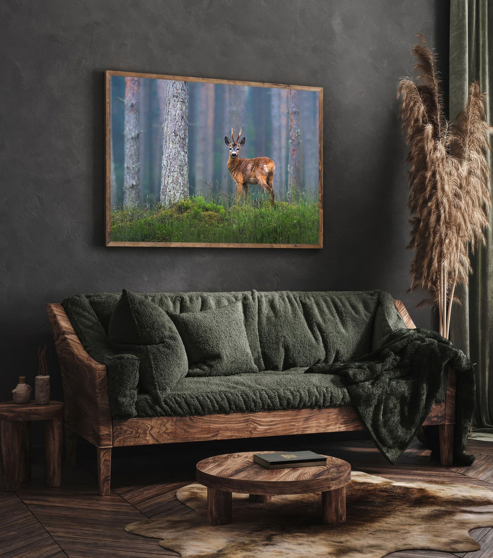 Peinture sur toile - Cerf dans la forêt