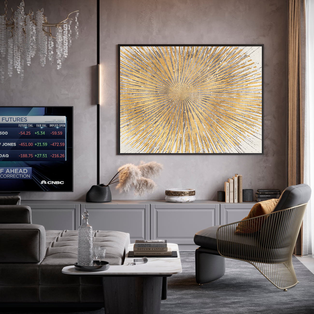 Tableau sur toile - Étoile dorée
