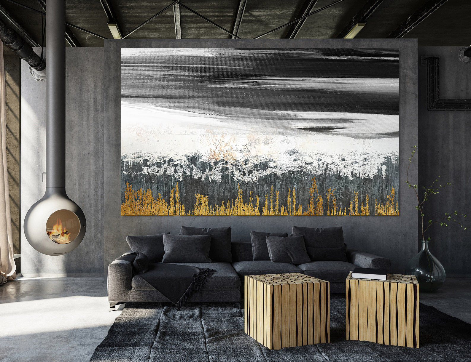 Tablou Canvas - Gold Abstract ARt