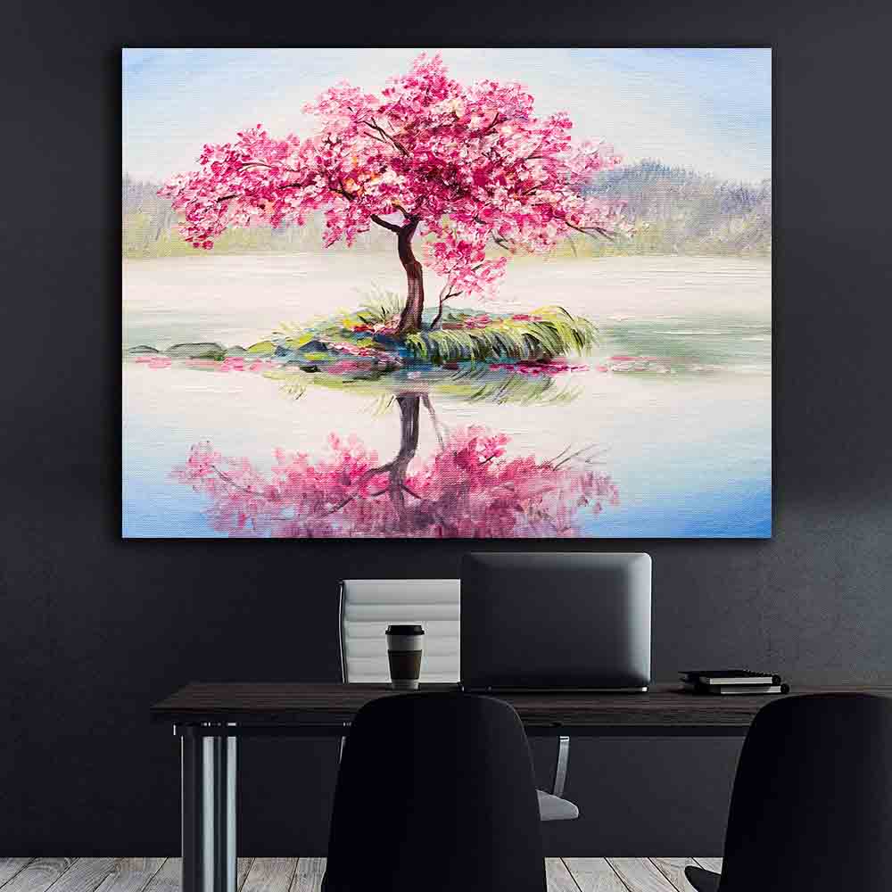 Tablou Canvas - Copacul cu flori roz