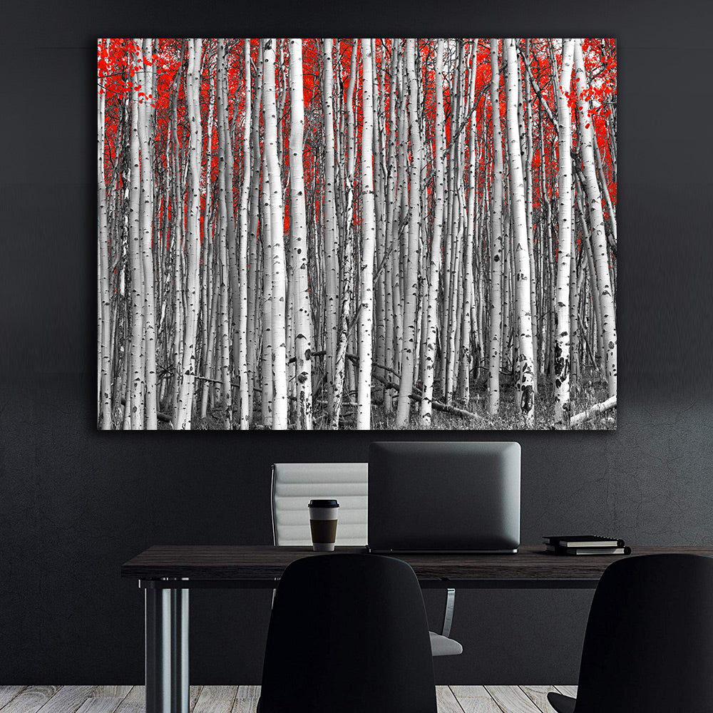Peinture sur toile – Arbres en noir et blanc