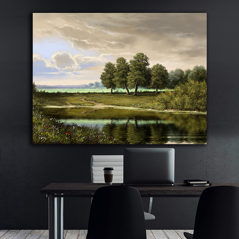 Peinture sur toile - Paysage simple