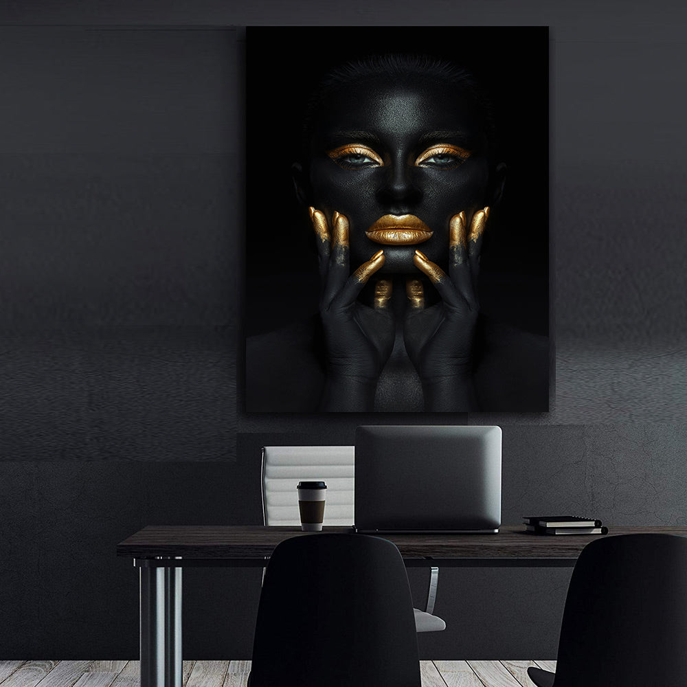 Peinture sur toile - Portrait de femme africaine