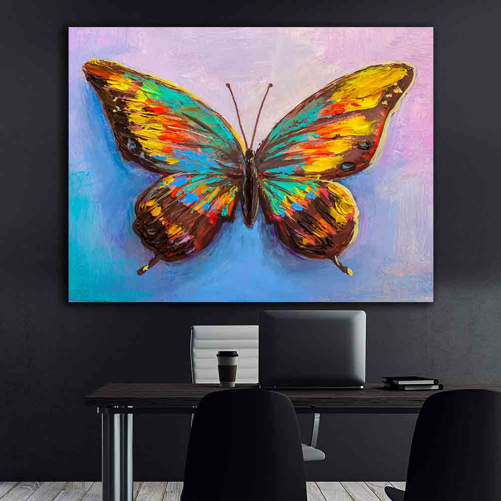 Tablou Canvas - Fluture multicolor