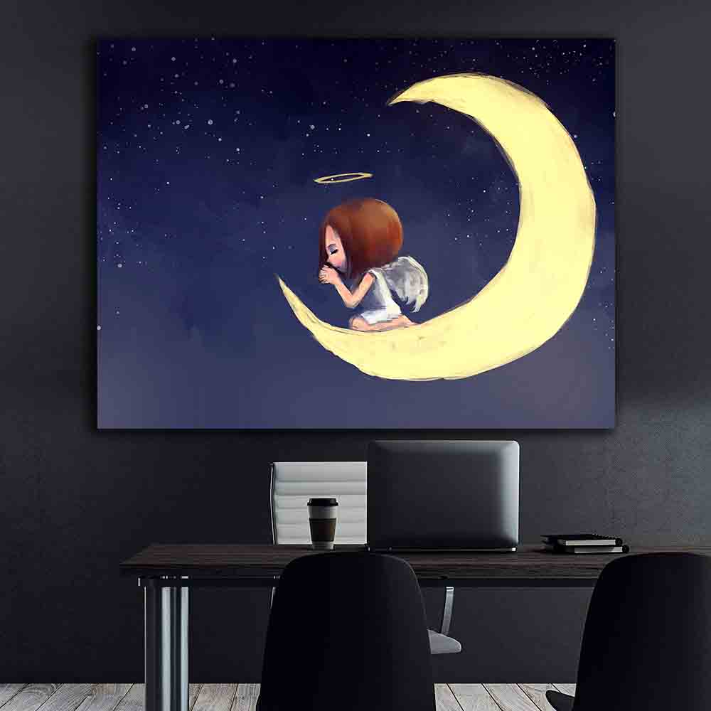 Tablou Canvas - Ingerul pe luna
