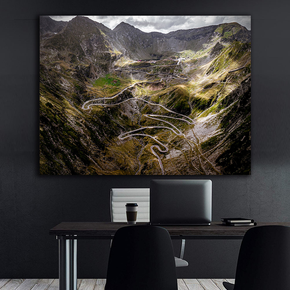 Peinture sur toile - Paysage de montagne