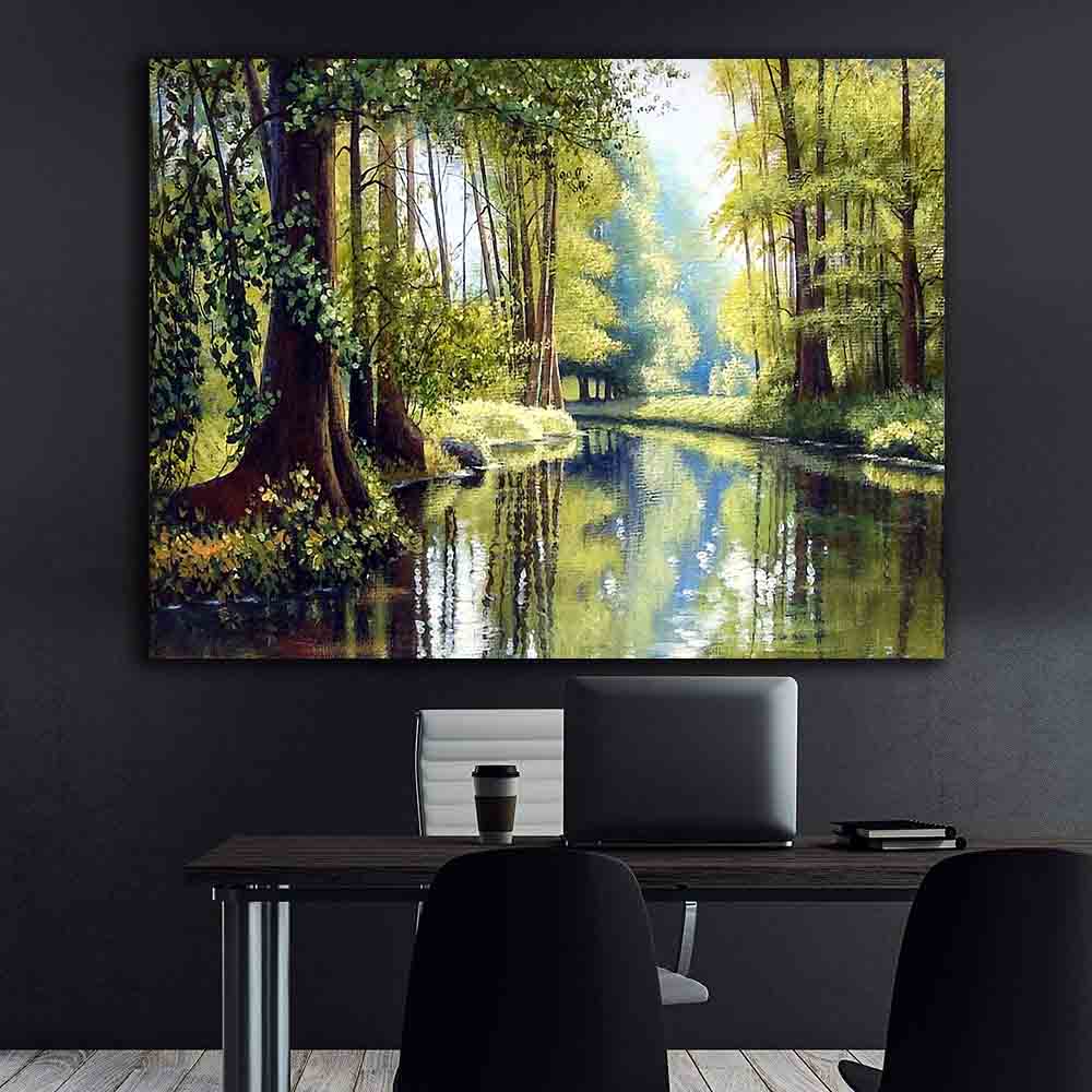 Tablou Canvas - Peisaj de vara cu rau