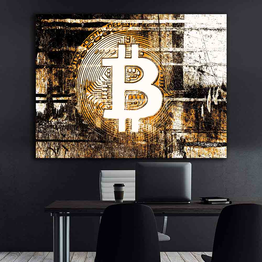 Peinture sur toile - Bitcoin