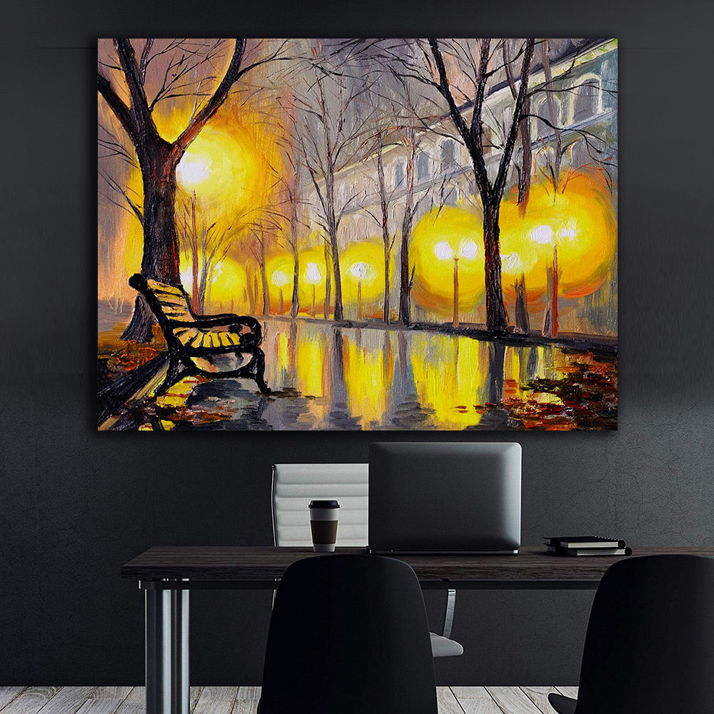 Tablou Canvas - Oraș Ploios