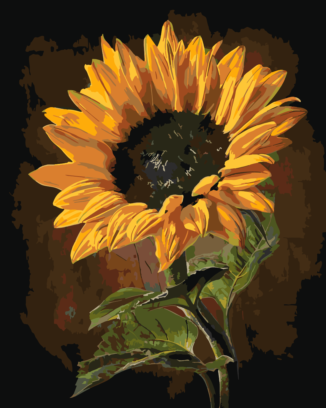 Peinture par numéros - Tournesol 4154