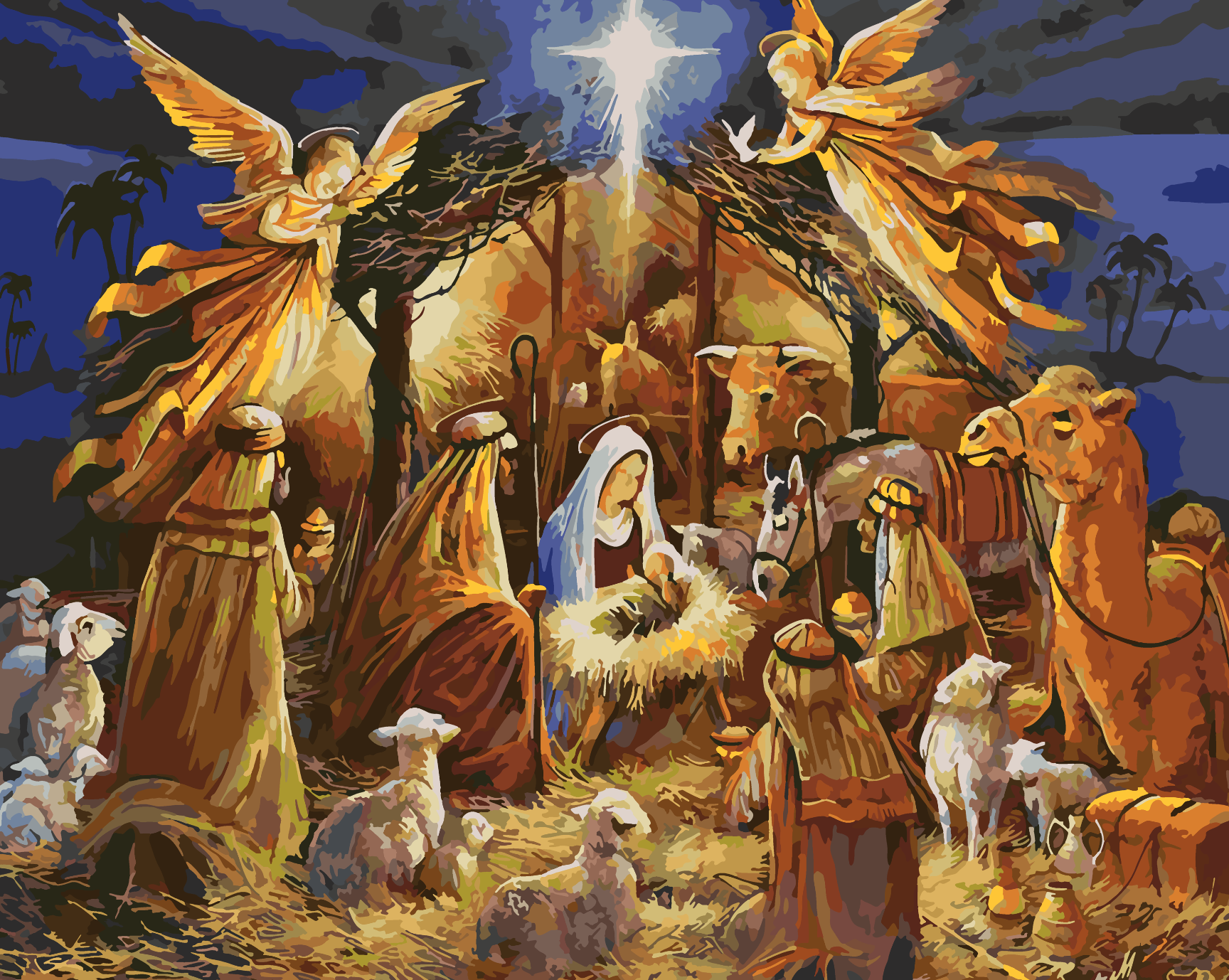 Peinture par numéros - La Naissance de Jésus-Christ 4139