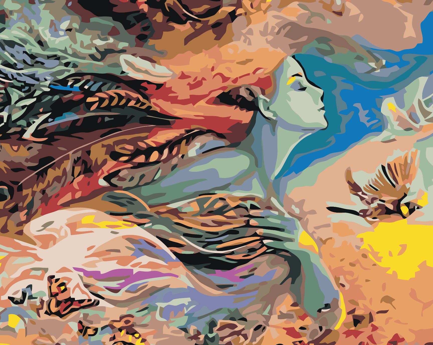 Peinture par numéros - Fille volante 4400