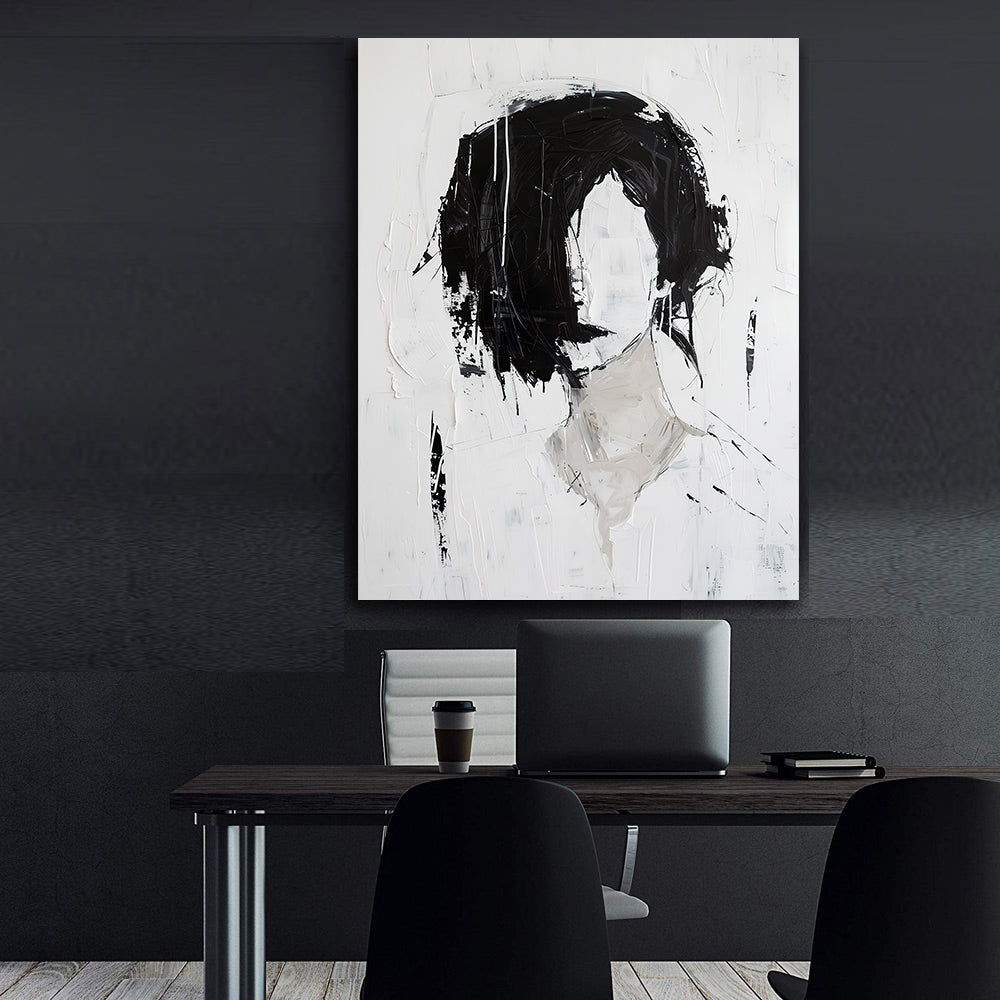 Tablou Canvas - Portret Alb Negru
