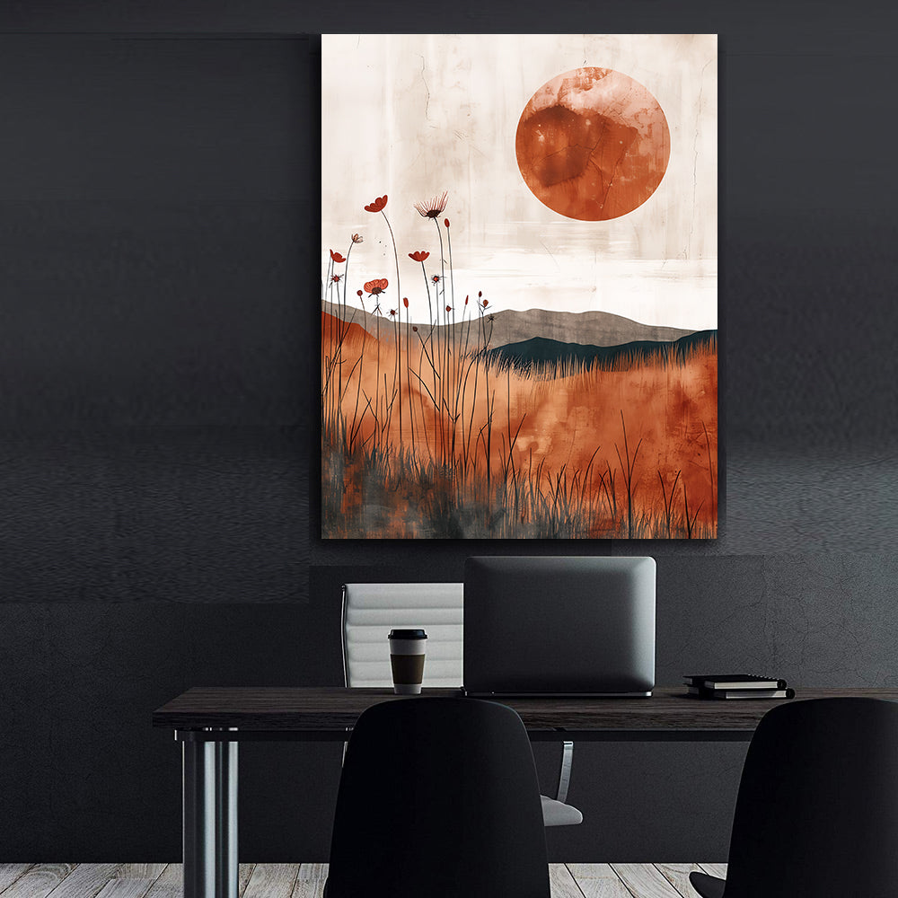 Peinture sur toile – Art abstrait floral