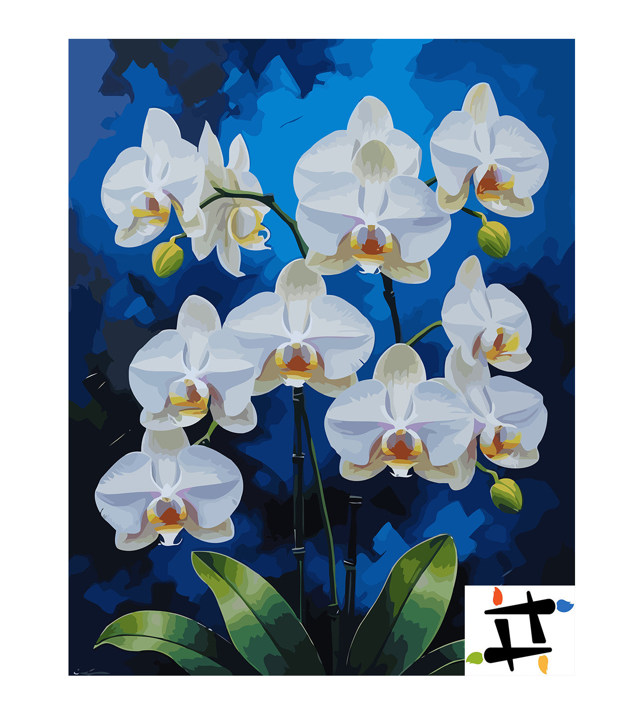Pictura pe Numere – Orhidee de portelan 6820