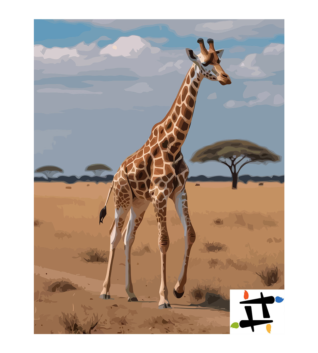 Pictura pe Numere – Pasii eleganti ai girafei 7485