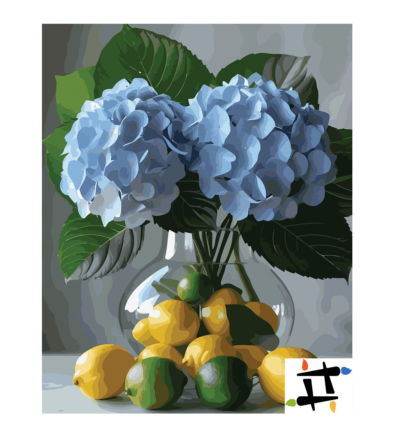 Pictura pe Numere – Hortensii si citrice 7239