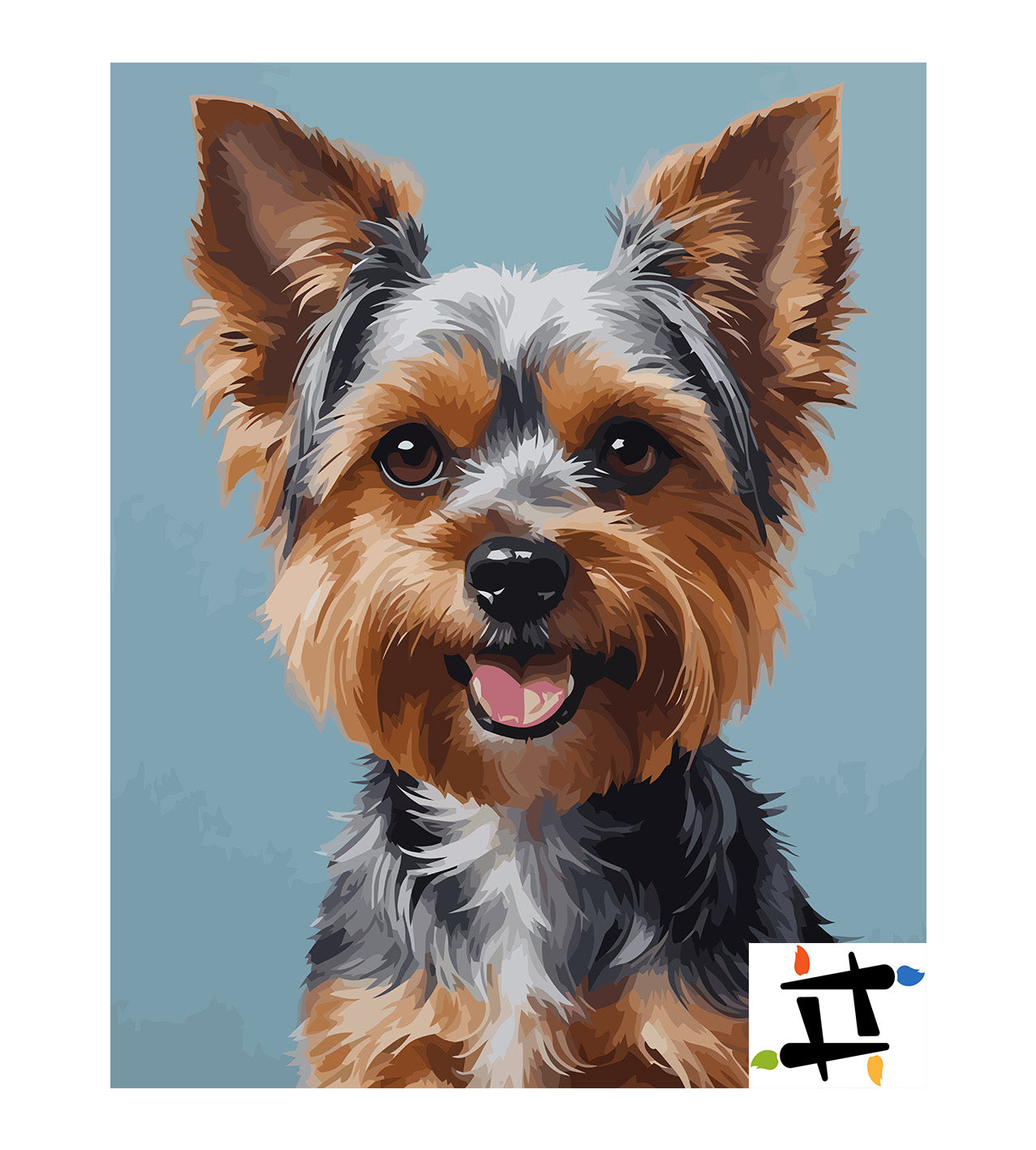 Pictura pe Numere – Bucuria micului yorkie 7369