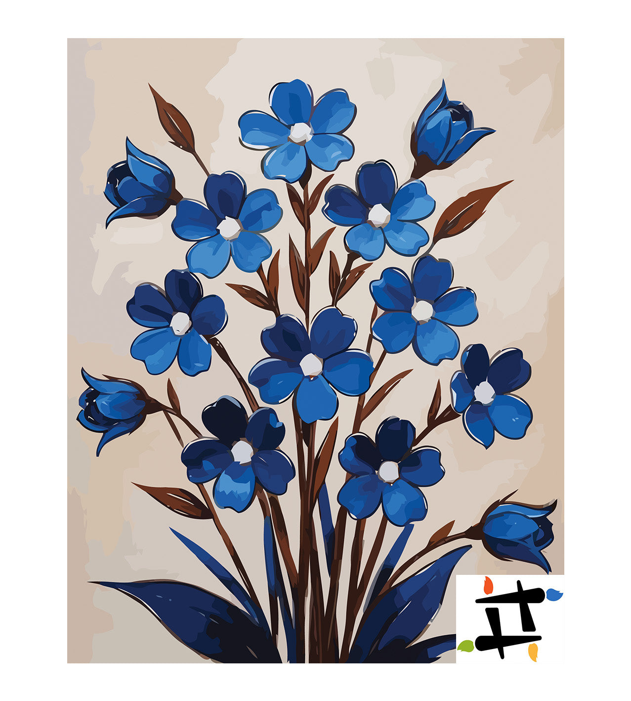 Pictura pe Numere – Tonuri de azur 7137