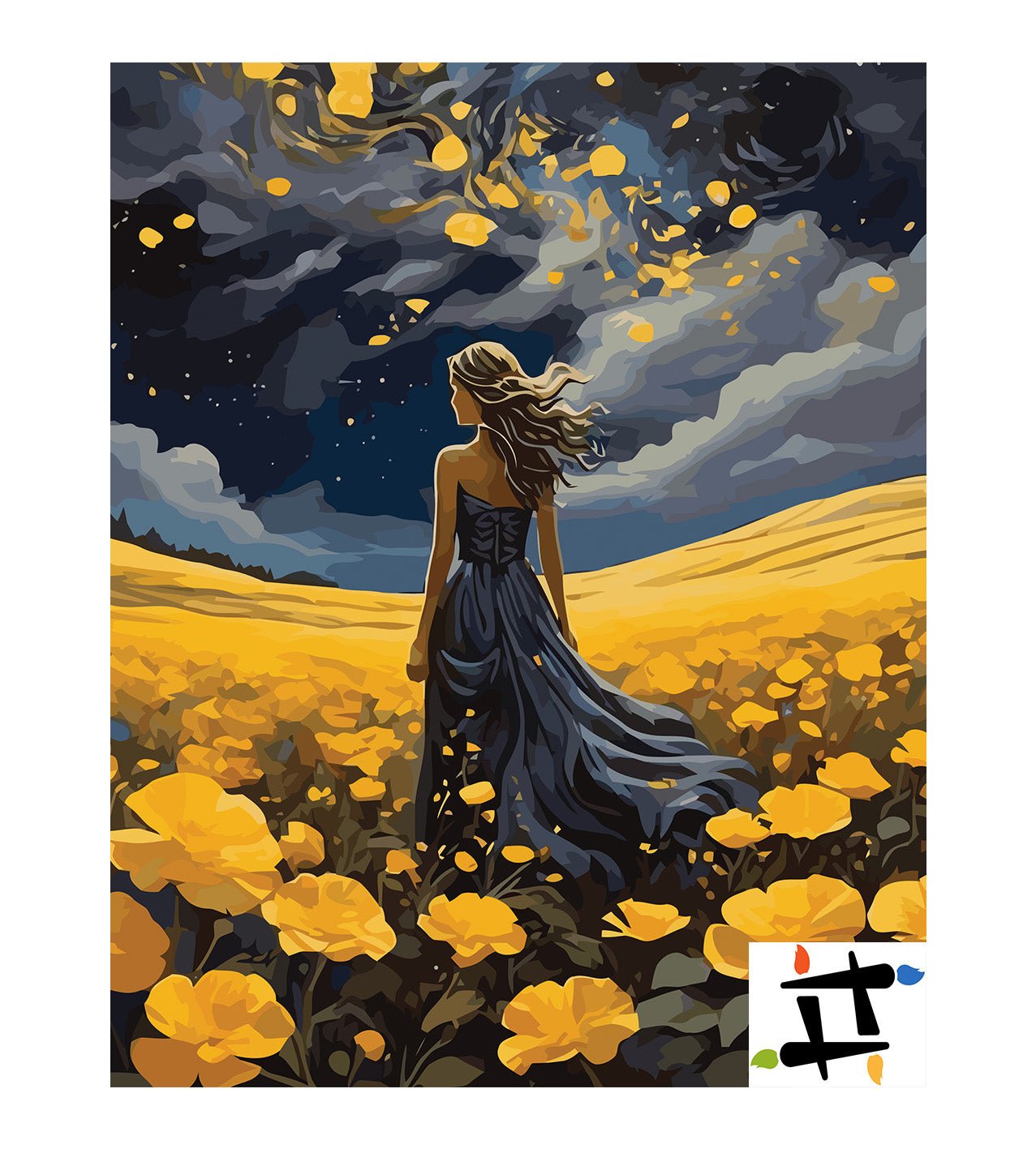 Pictura pe Numere – Visand printre flori 7091