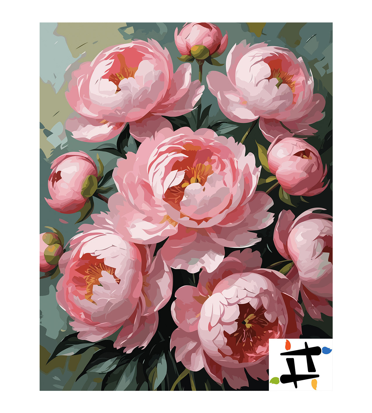 Pictura pe Numere – Tonuri de bujor 7224