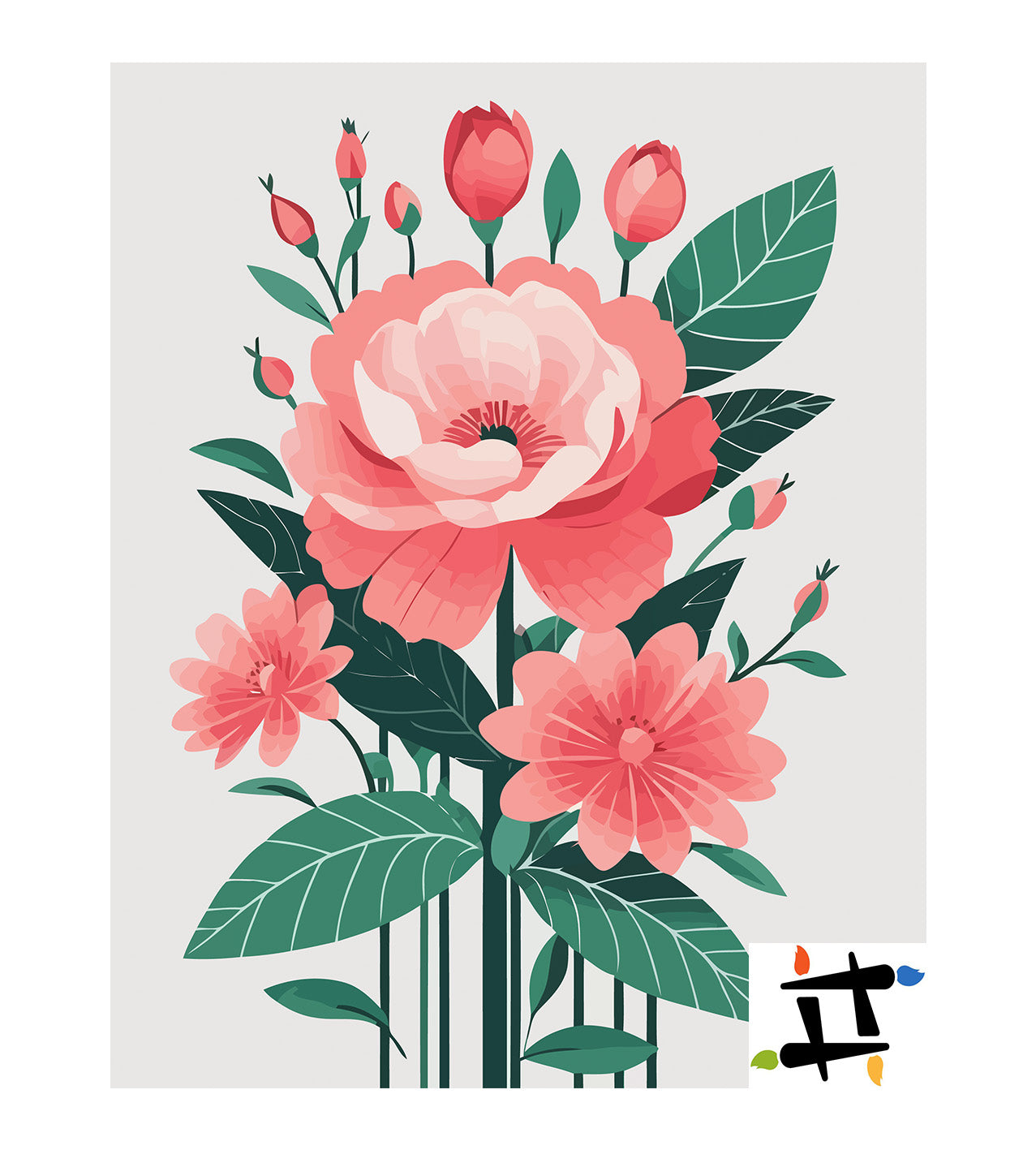 Pictura pe Numere – Tonuri de coral 7140
