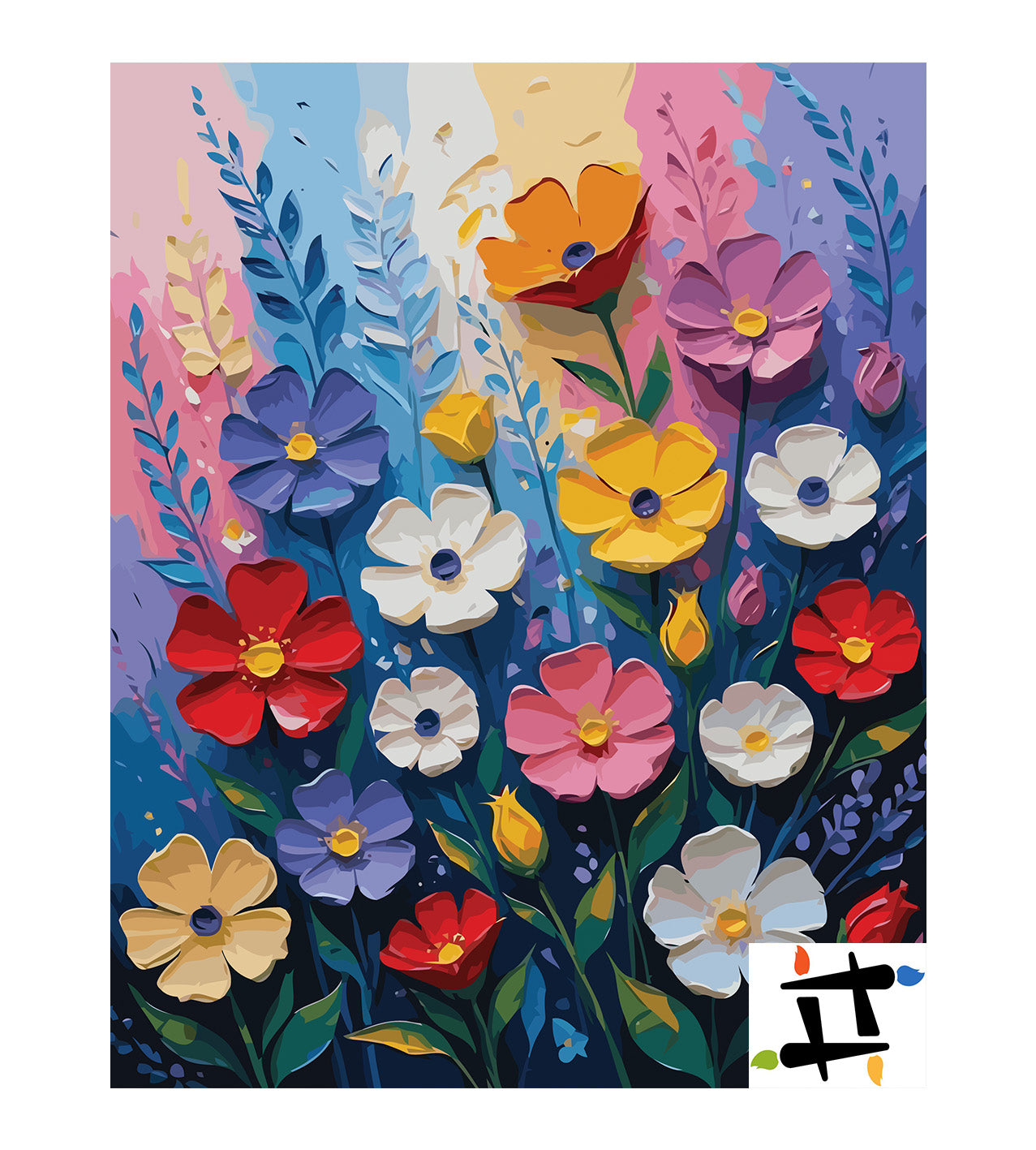 Pictura pe Numere – Mozaic de petale 7226