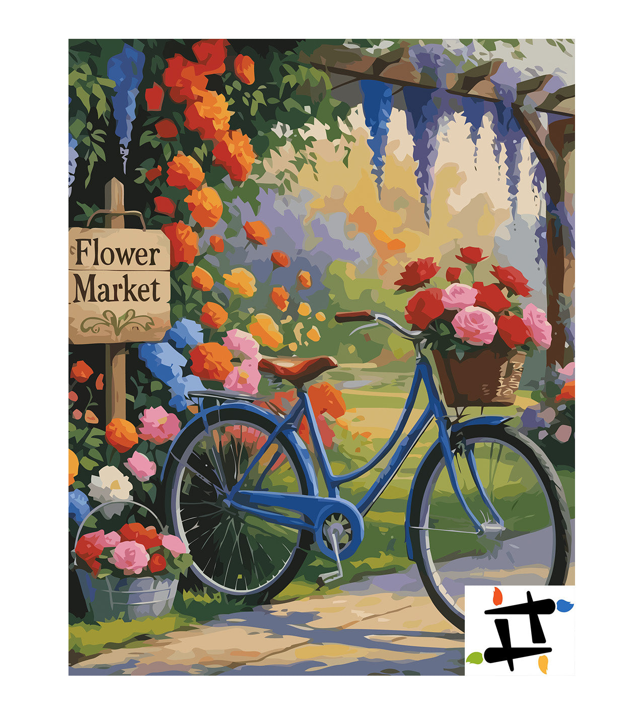 Pictura pe Numere – Flower Market 6960