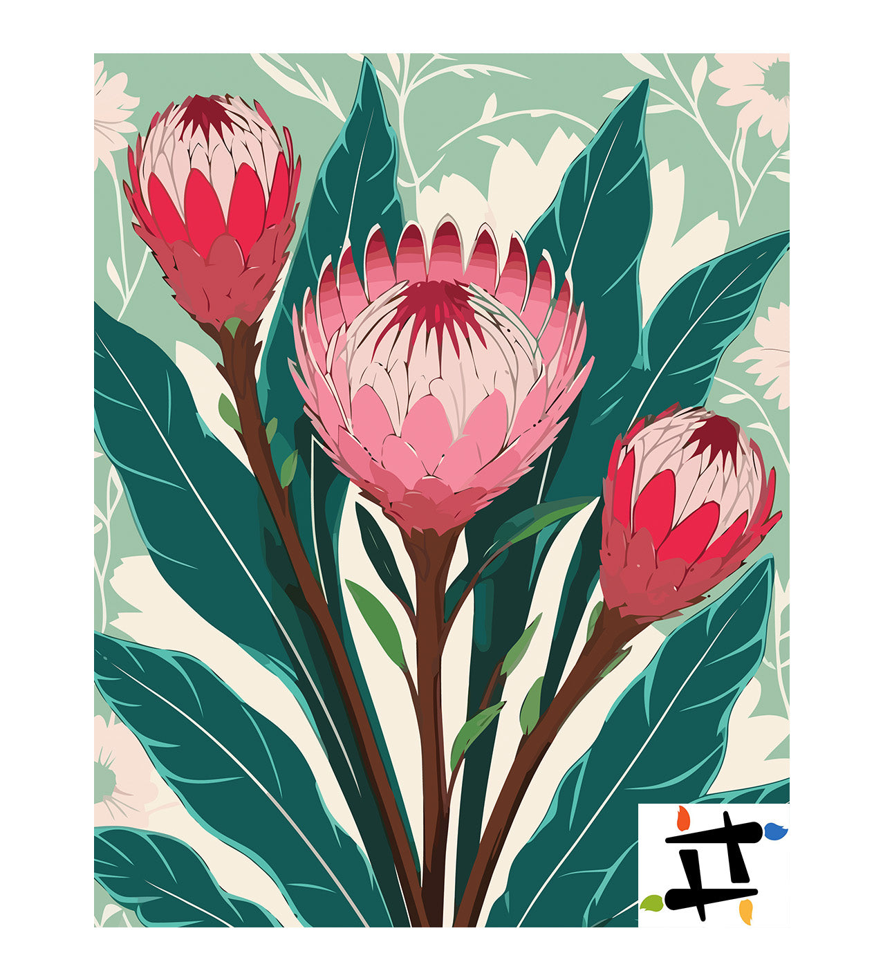 Pictura pe Numere – Protea regala 7210