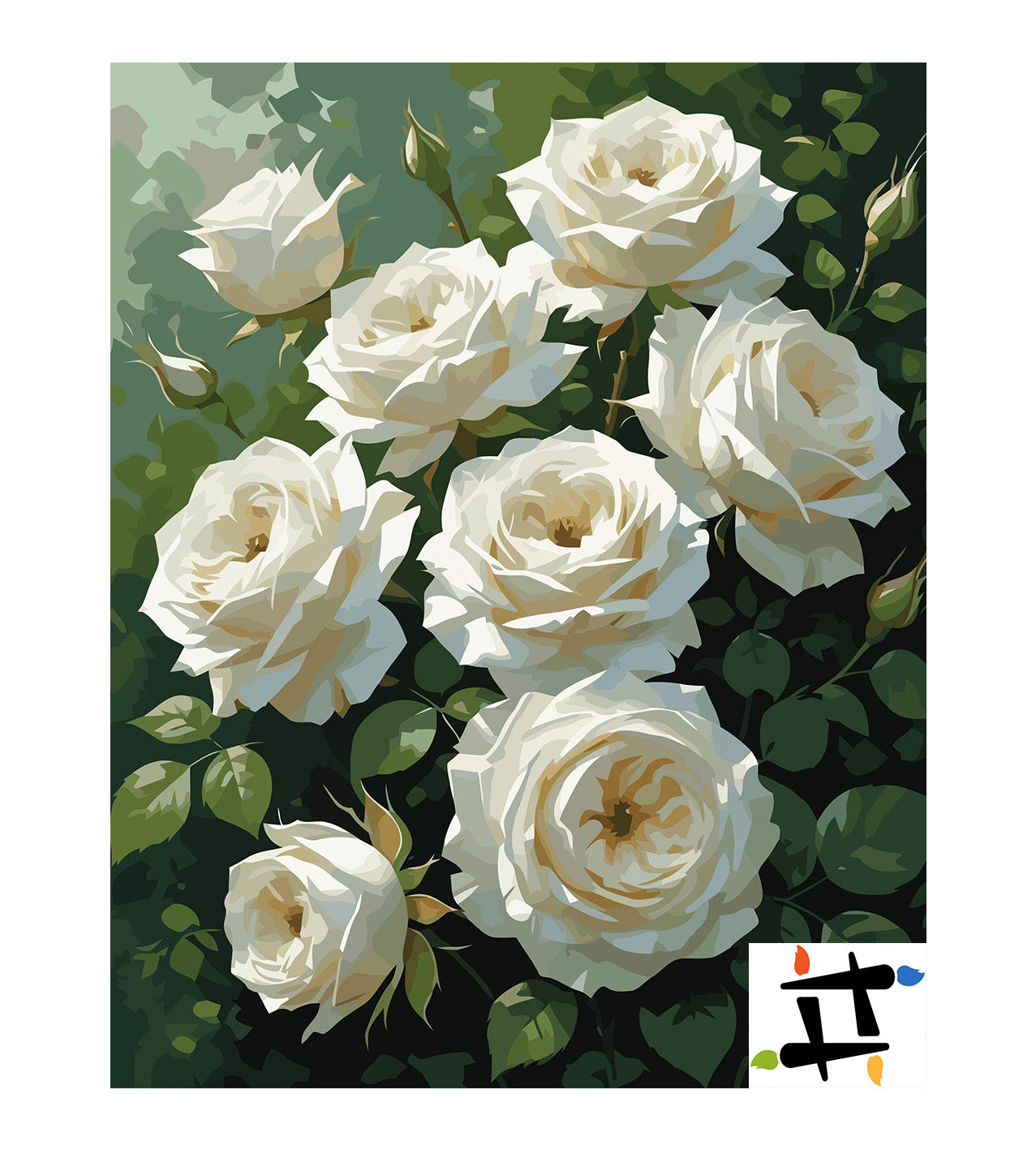 Pictura pe Numere – Eleganta trandafirilor 7180