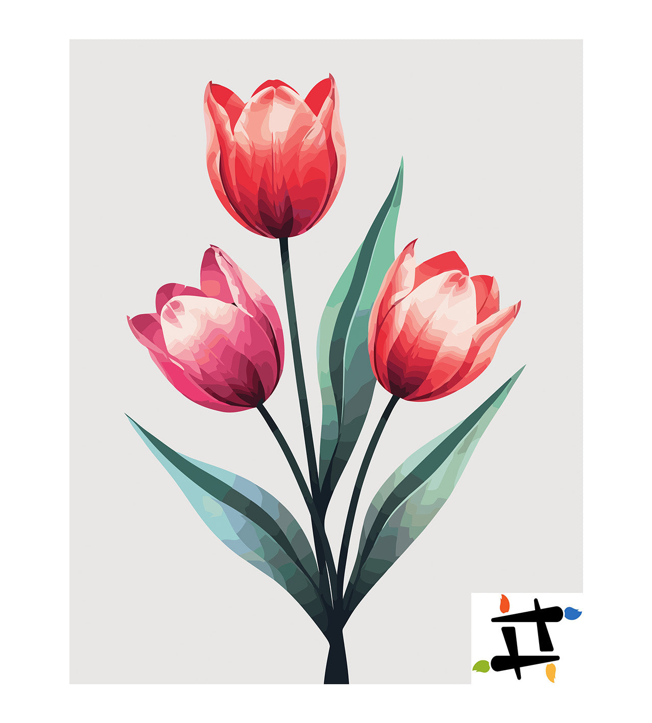 Pictura pe Numere – Trio de lalele 7092