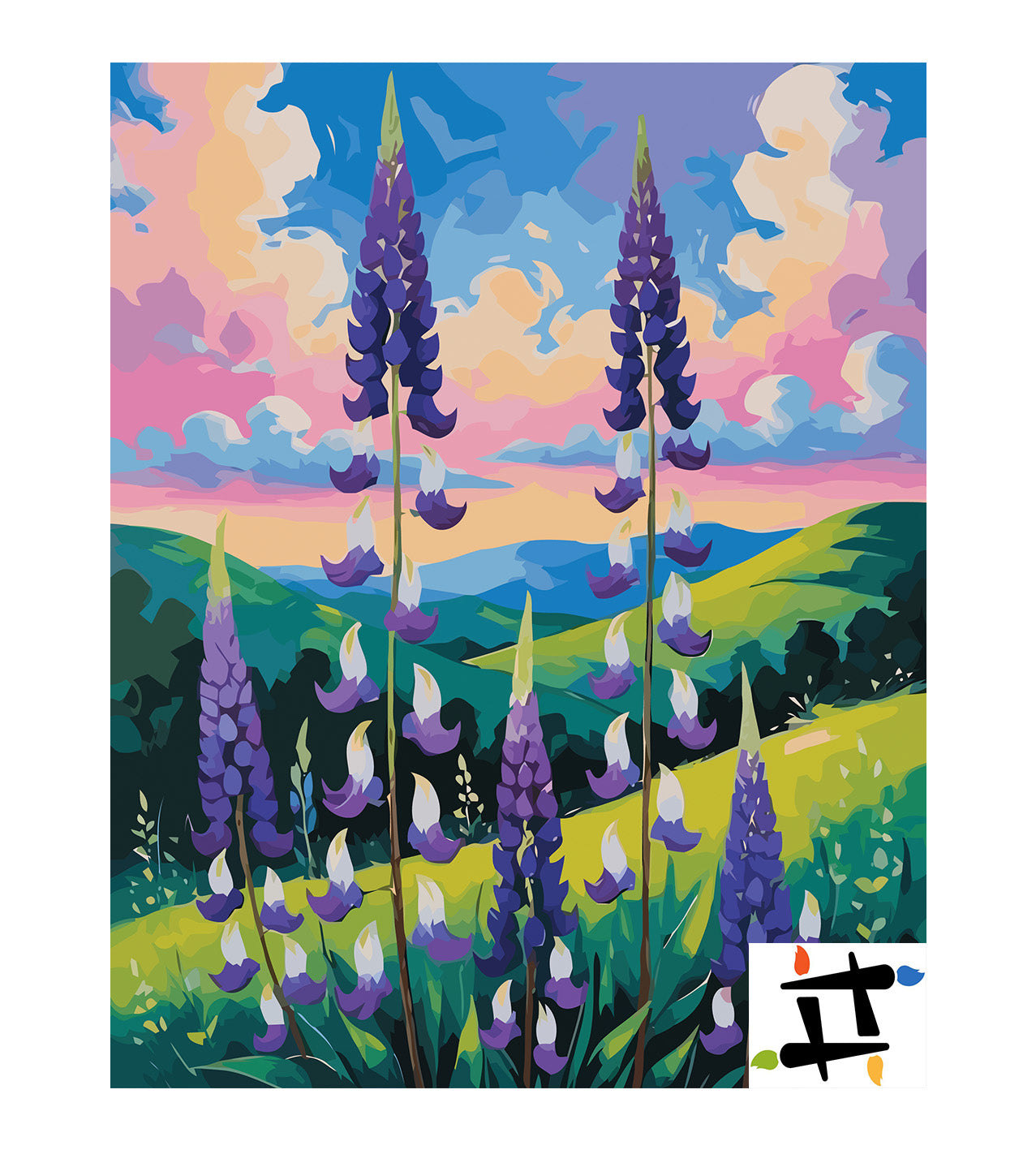 Pictura pe Numere – Lupini in simfonia zorilor 7256