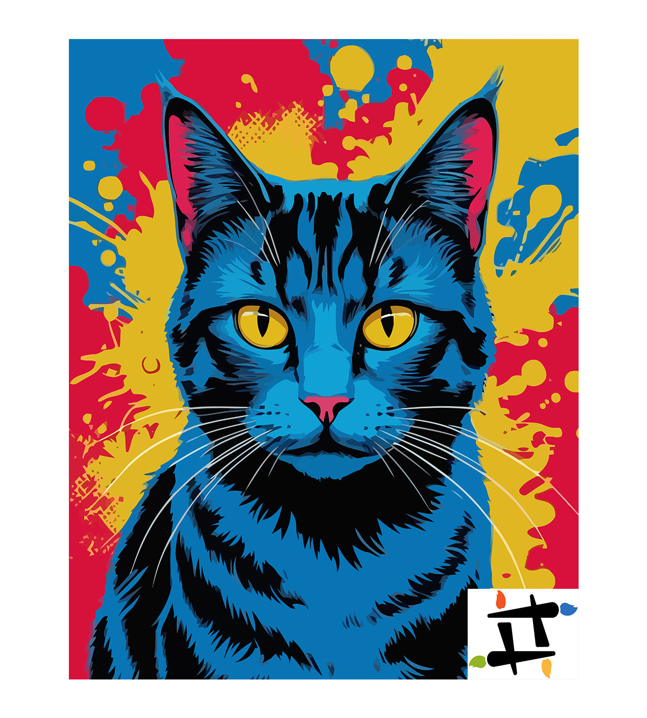 Pictura pe Numere – Pisica pop art 7409