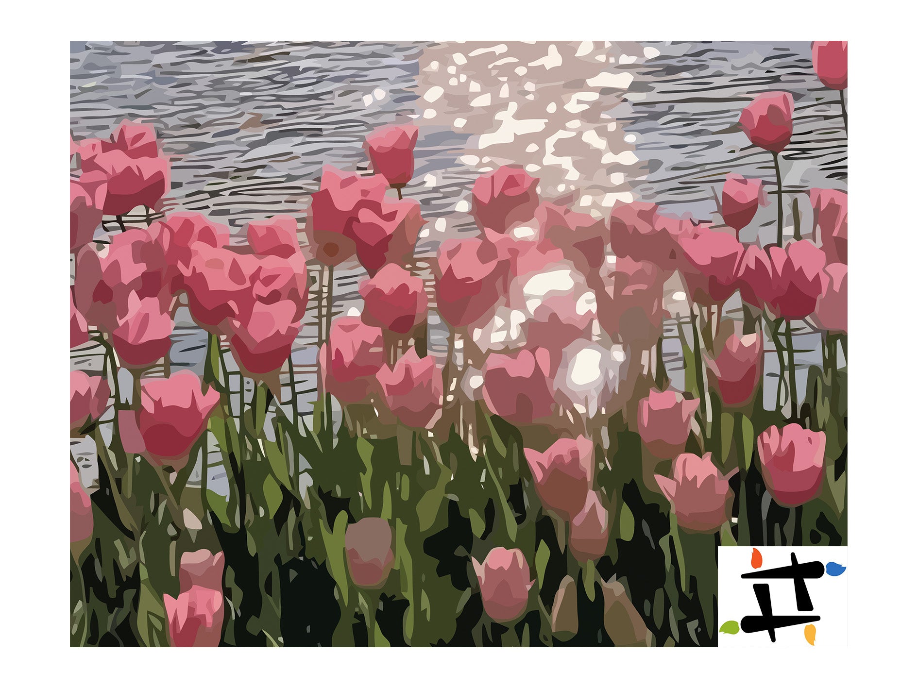 Pictura pe Numere – Reflexii roz 7114