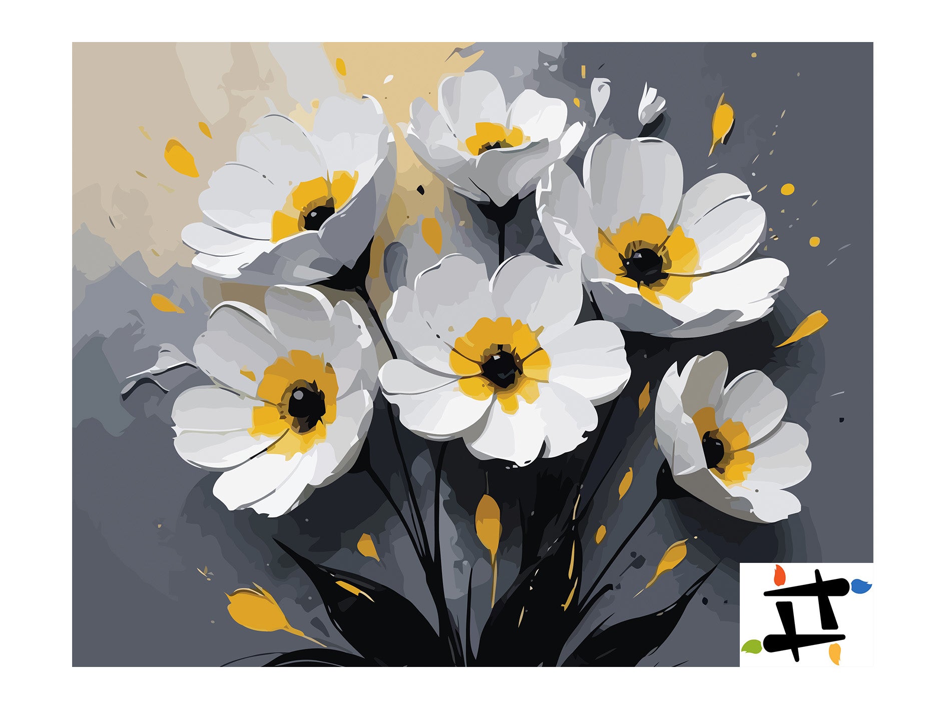 Pictura pe Numere – Eclat de alb 7116