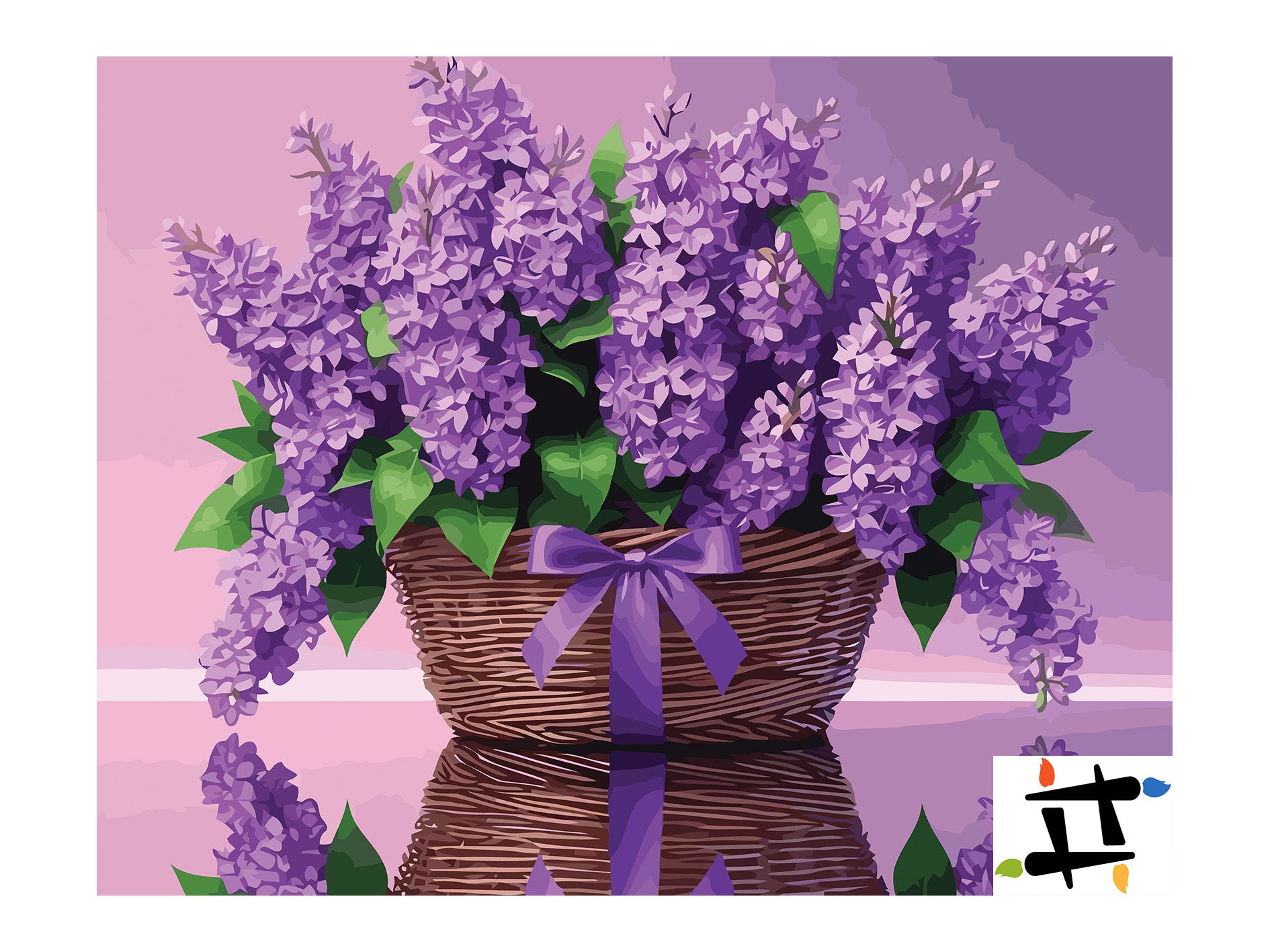 Pictura pe Numere – Cosul cu Liliac 6841