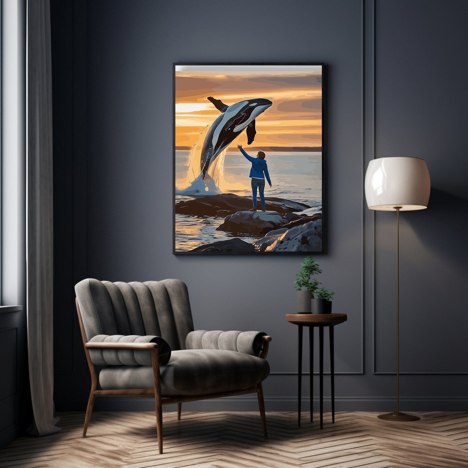 Pictura pe Numere – Salutul orcei in lumina apusului 7462