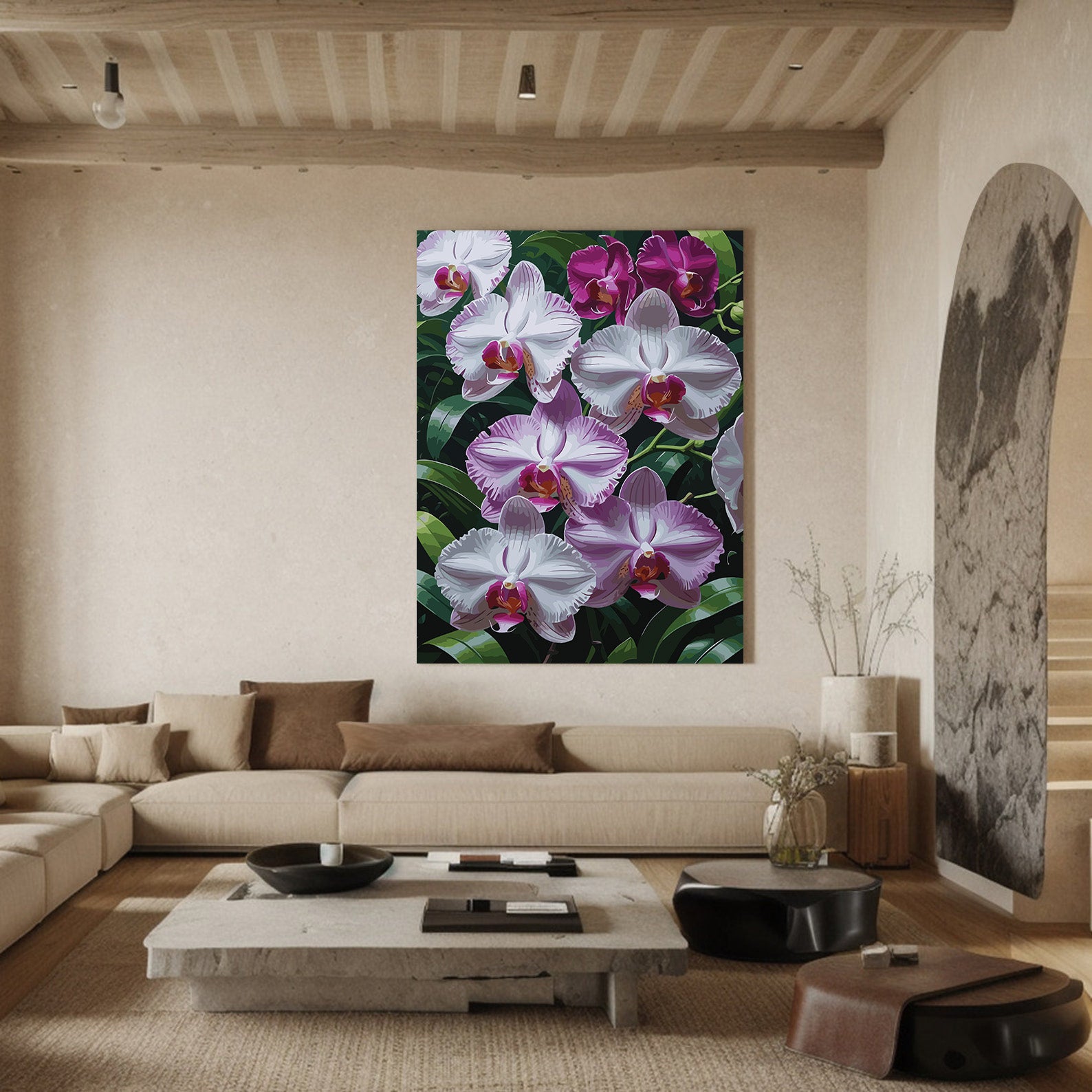Pictura pe Numere – Orhidee in gradina 6901