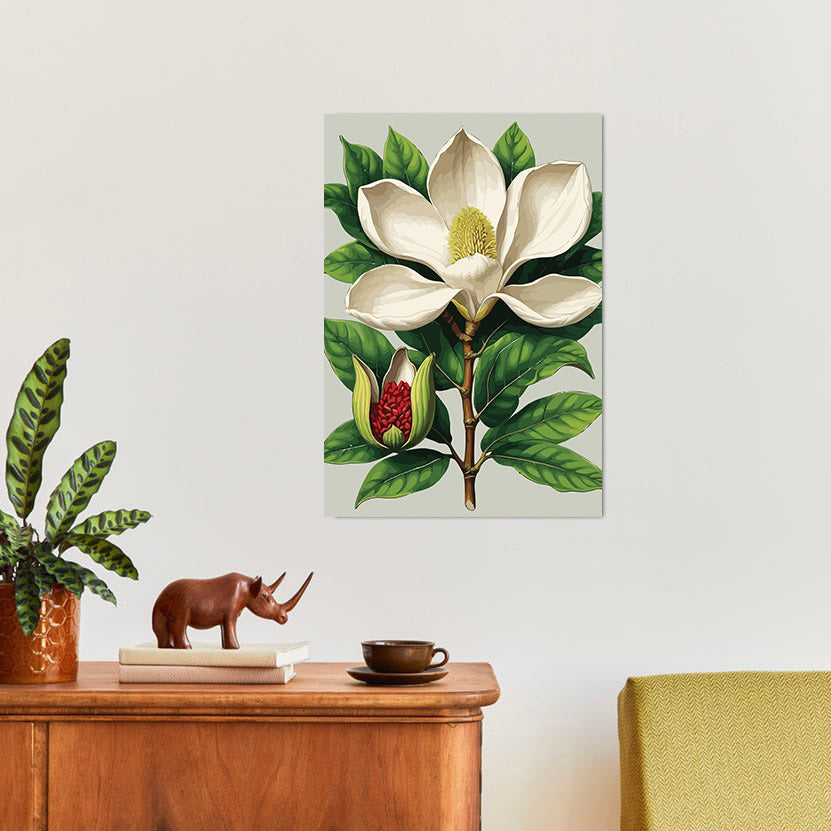 Pictura pe Numere – Magnolie in potirul de fildes 7258