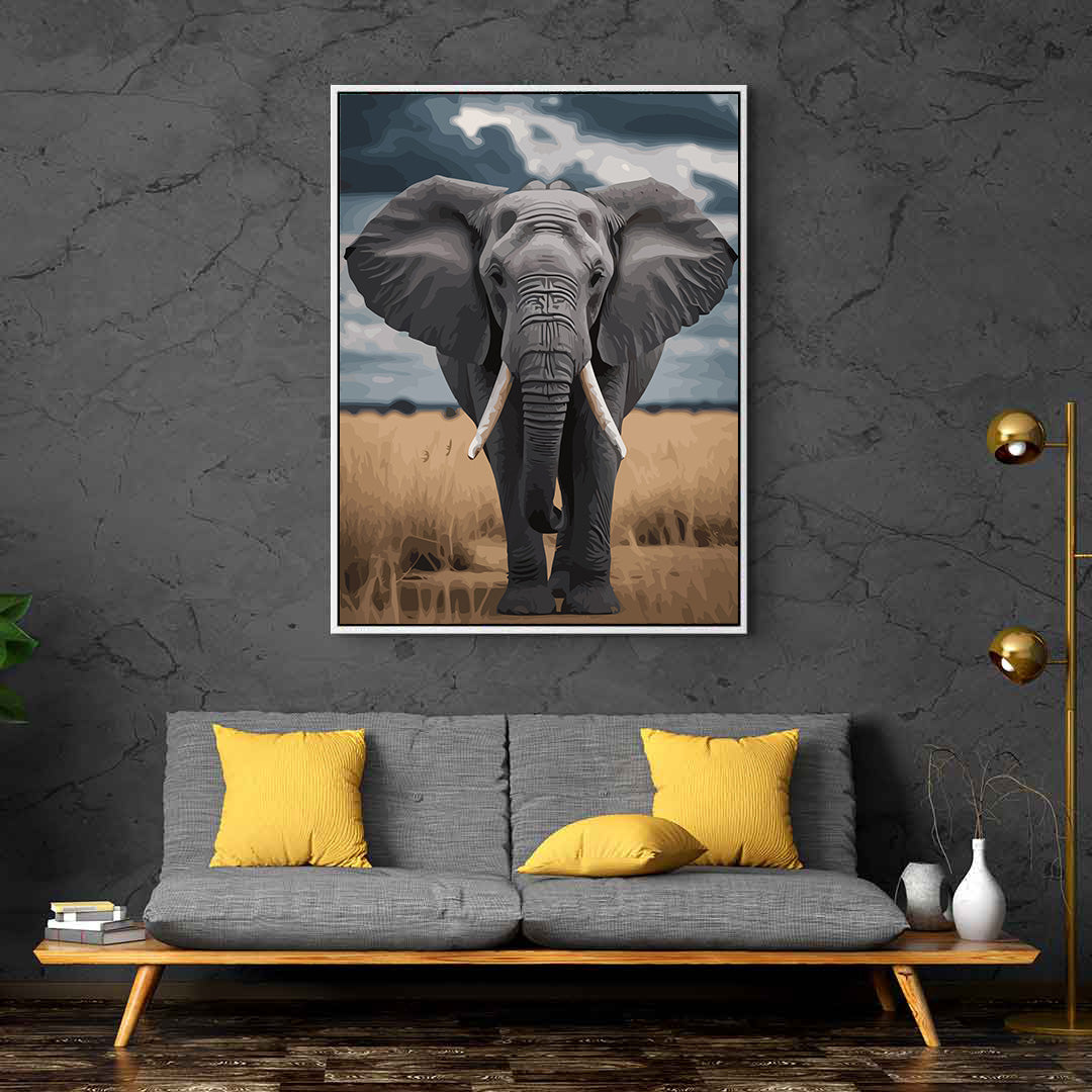 Pictura pe Numere – Elefant sub cerul savanei 7413